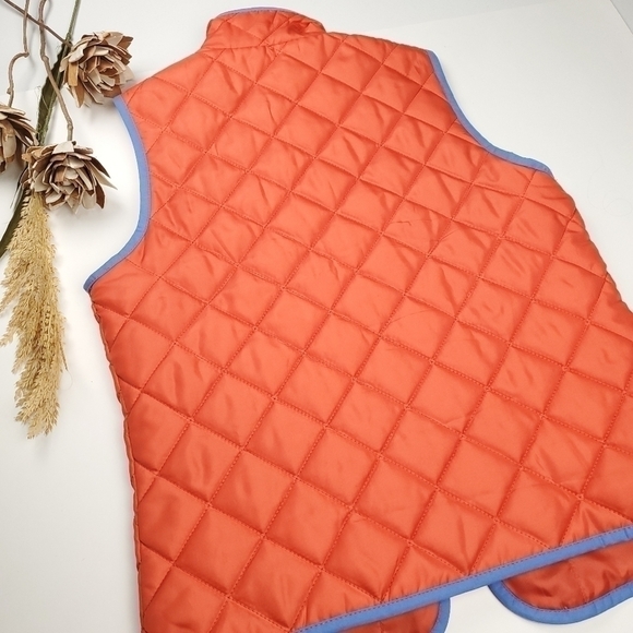 Charleston Threads Orange Blue Light Puffer Vest S - Picture 6 of 10